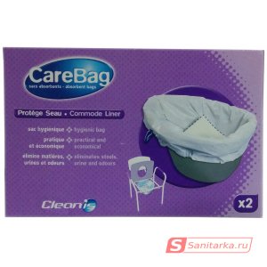 Гигиенический пакет для горшков, унитазов и подкладных суден Carebag Commode Liner