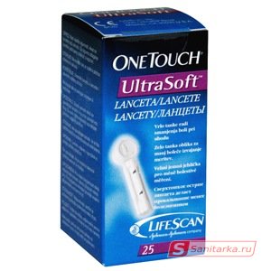 Ланцеты Ван Тач УльтраСофт (OneTouch UltraSoft) 25 штук