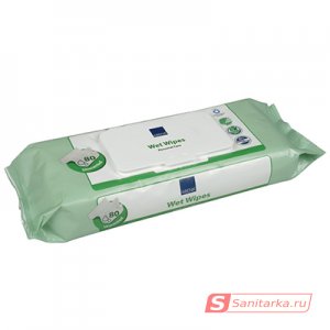 Салфетки влажные очищающие 20 х 27 (80 шт) ABENA